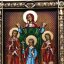 Резная Икона Вера, Надежда, Любовь и их мать София