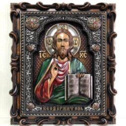 Резная икона Господь Вседержитель
