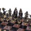 Шахматы подарочные из камня долерит, креноид и бронзы "Викинги" 400*400*30мм