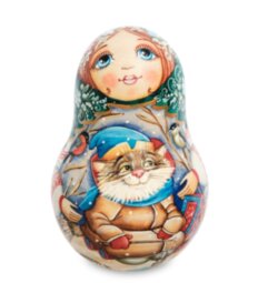 Неваляшка "Мария с котом"