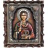 Резная Икона Святой Пантелеймон-Целитель