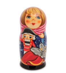 Матрешка 5м "Анастя с щелкунчиком"