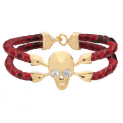 Браслет из кожи питона SKULL GW Jemanta