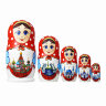 Деревянная игрушка Матрёшка 5-мест "Города России"