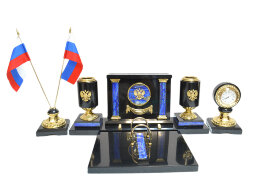 Настольный набор из лазурита "Россия"