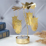 Подсвечник "Совы" (24k Gold Plated) вращающийся от свечи