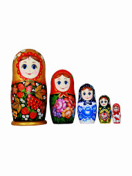 Деревянная игрушка Матрёшка 5-мест "Народные узоры"