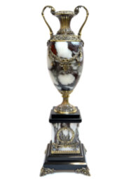 Кубок из мрамора с литьем из бронзы 145*145*455 мм