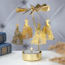 Подсвечник "Принцессы" (24k Gold Plated) вращающийся от свечи