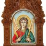 Рукописная икона "Ангел Хранитель" на кипарисе