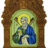 Рукописная икона "Святой апостол Андрей Первозванный" на кипарисе