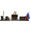 Настольный набор из обсидиана "Георгий Победоносец" 88 см