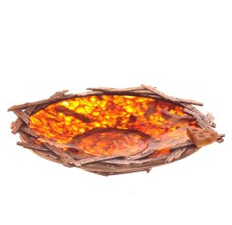 Блюдце "Сырное" из янтаря