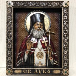 Резная икона Святитель Лука Крымский (Войно-Ясенецкий)