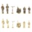 Шахматы из бронзы "РЖД" доска 40х40 см доска камень серый мрамор