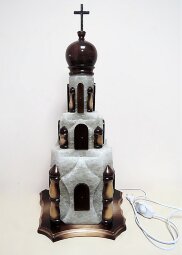 Солевая лампа "Церковь", свечение зеленое