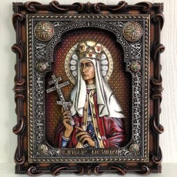 Резная Икона Святая мученица царица Александра