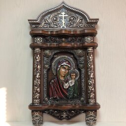 Резная Икона Казанской Богородицы