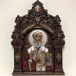 Резная Икона Николай Угодник