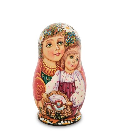 Матрешка 5-ть мест "Мария с девочкой"
