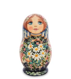 Матрешка 5-ть мест "Мария с цветами"