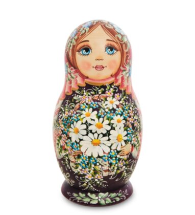 Матрешка 5-ть мест "Мария с цветами"