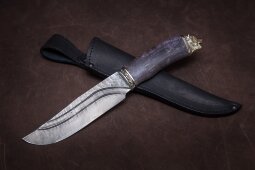 Нож с ножнами "Каменная волна"