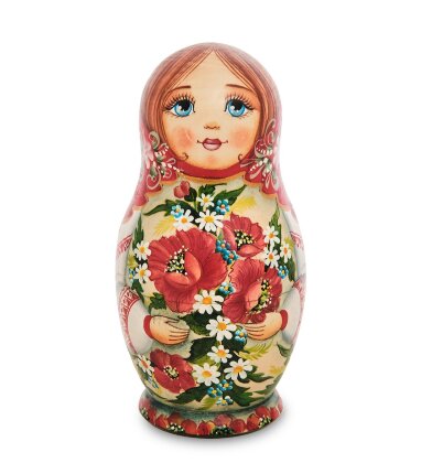 Матрешка 5-ть мест "Мария с маками"