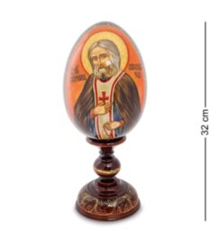 Яйцо-икона "Серафим Саровский" Рябов С.