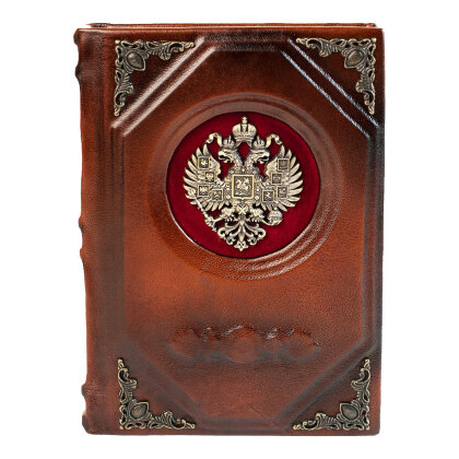 Подарочный кожаный ежедневник «Гербовой» классический