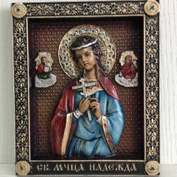 Резная икона Святая мученица Надежда