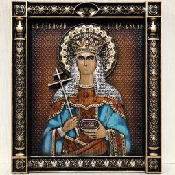 Резная икона Святая равноапостольная царица Елена