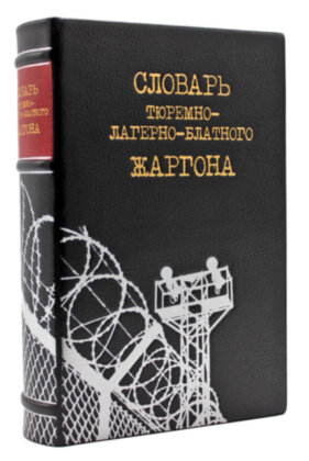 Книга в кожаном переплете "Словарь тюремно-лагерного-блатного жаргона"